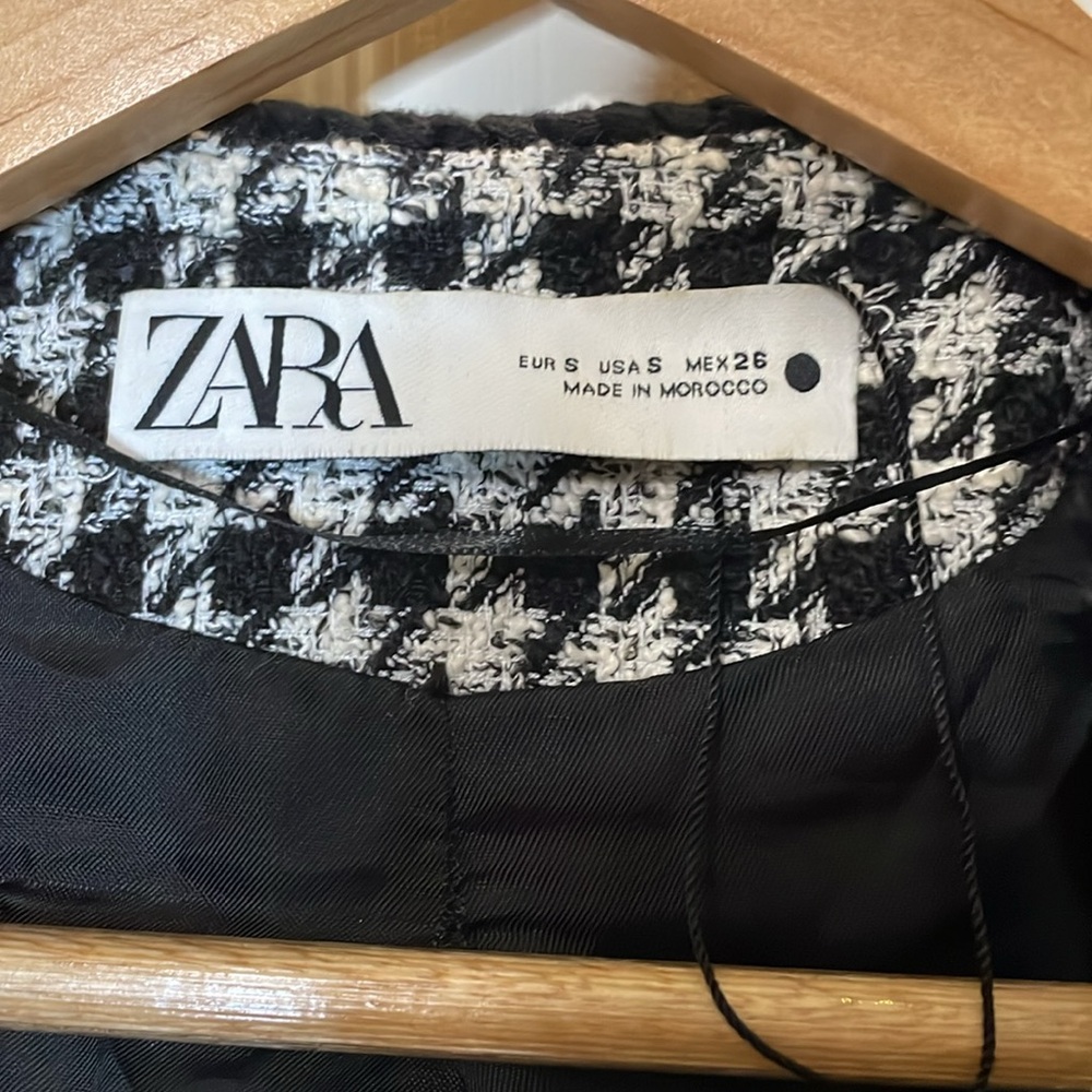 Zara Houndstooth Small Jacket - image 3